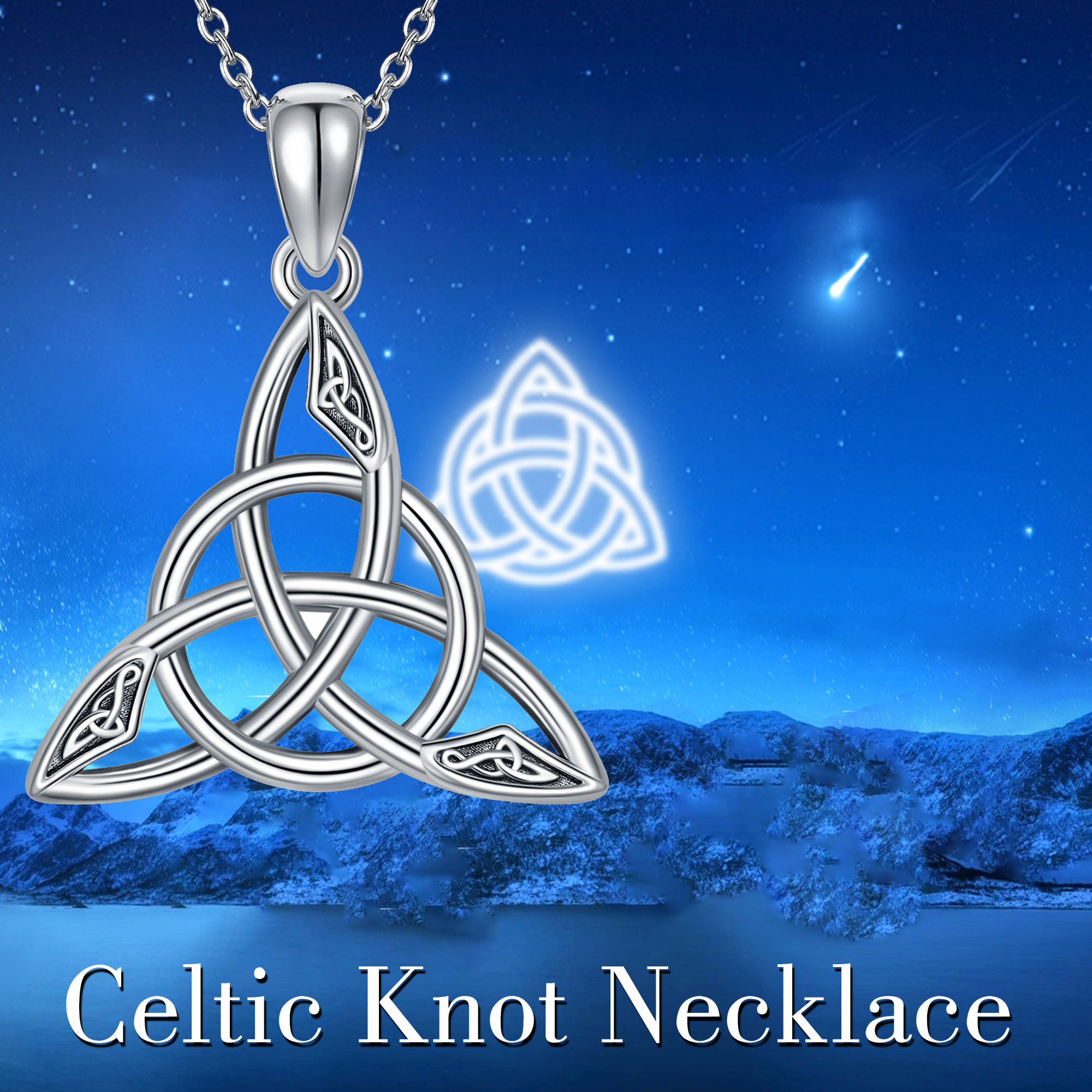 Women's 925 Sterling Silver Celtic Knot Necklace, Meaningful Gift